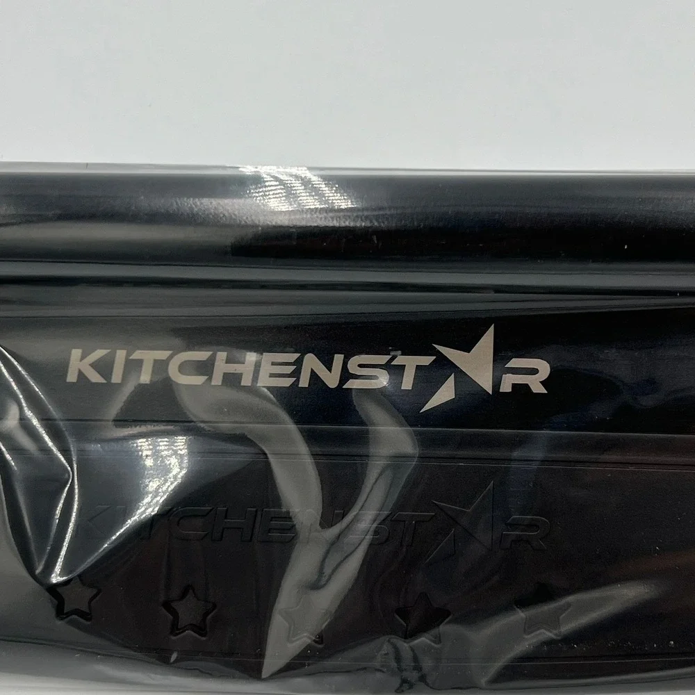 KitchenStar Pizza Cutter Rocker Blade 18in Black Nonstick Stainless New
